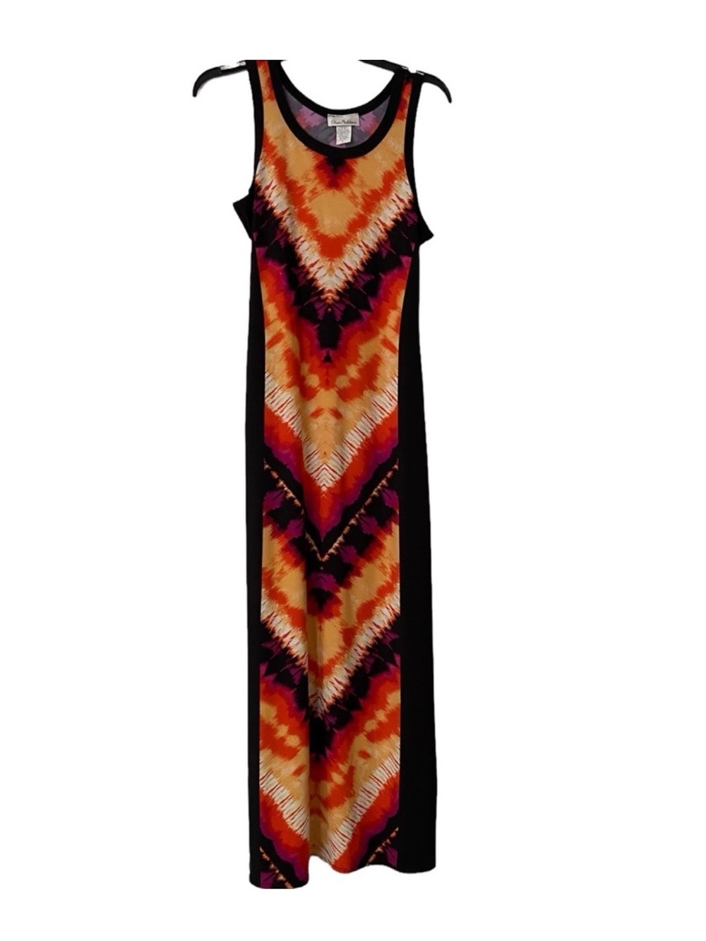 Olivia Matthews Multi Colored Chevron Tank Maxi Dress